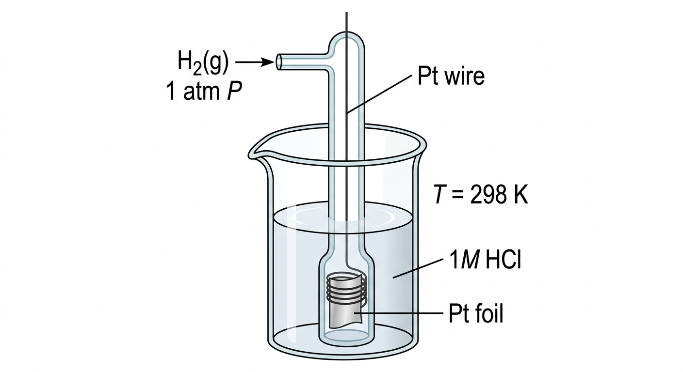 Diagram of Standard Hydrogen Electrode (SHE)