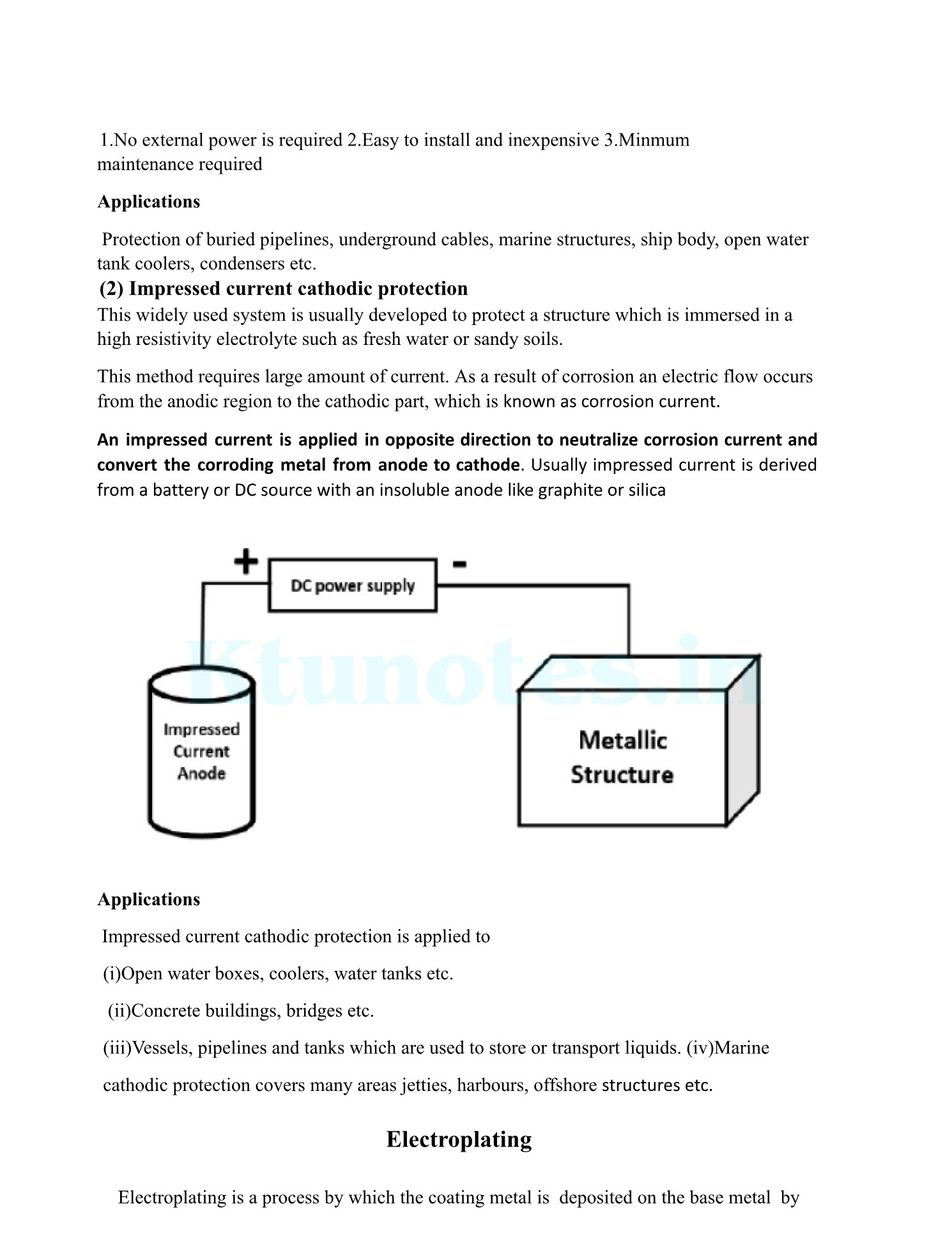 Schematic diagram of impressed current cathodic protection system