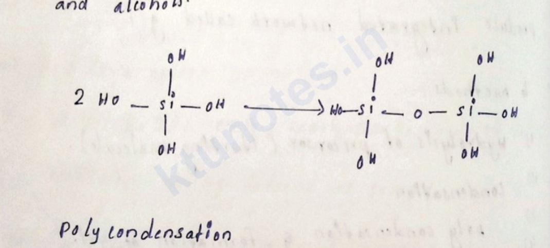 Self-condensation reaction of silanol