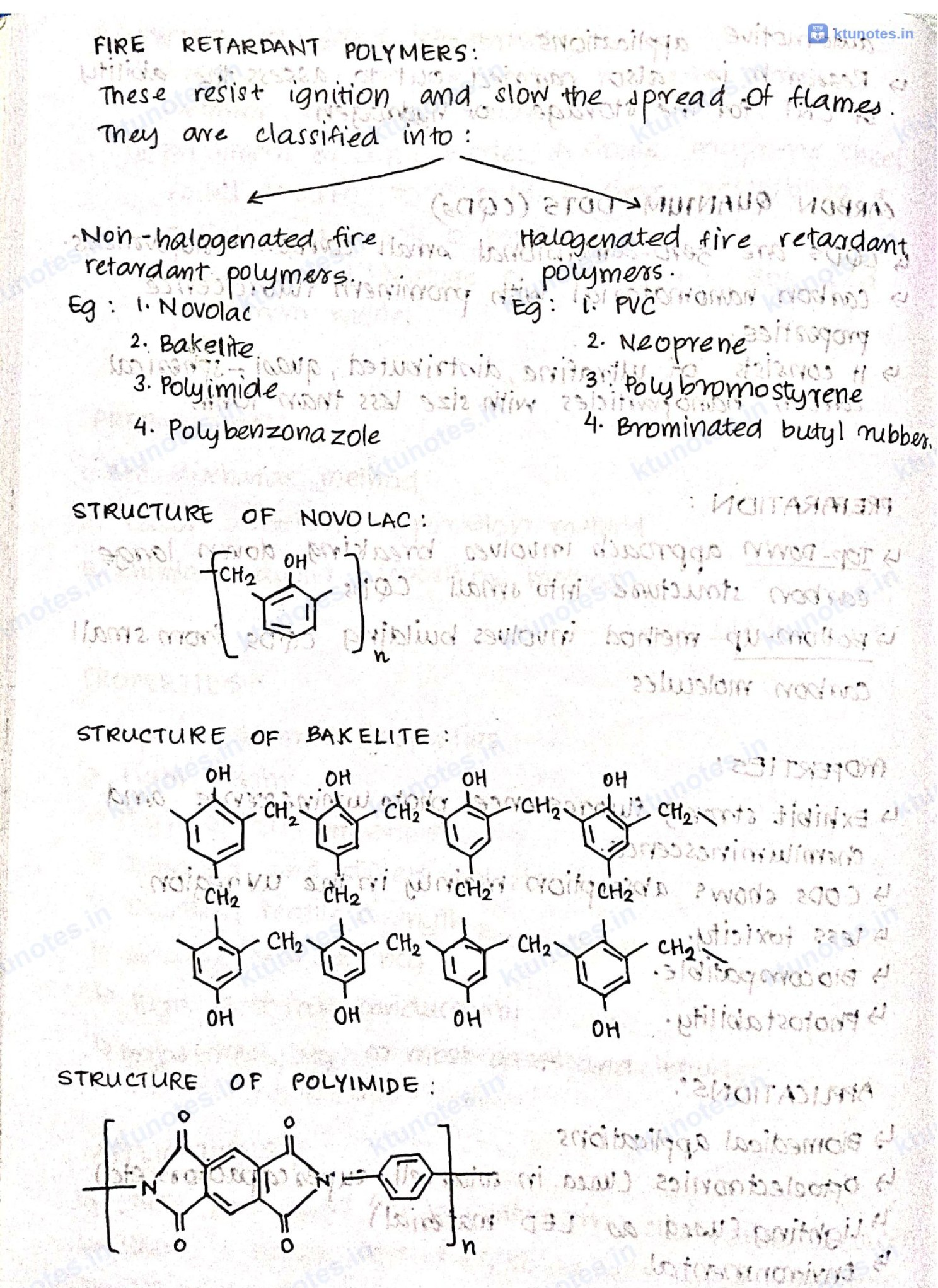 Chemical structure of Novolac