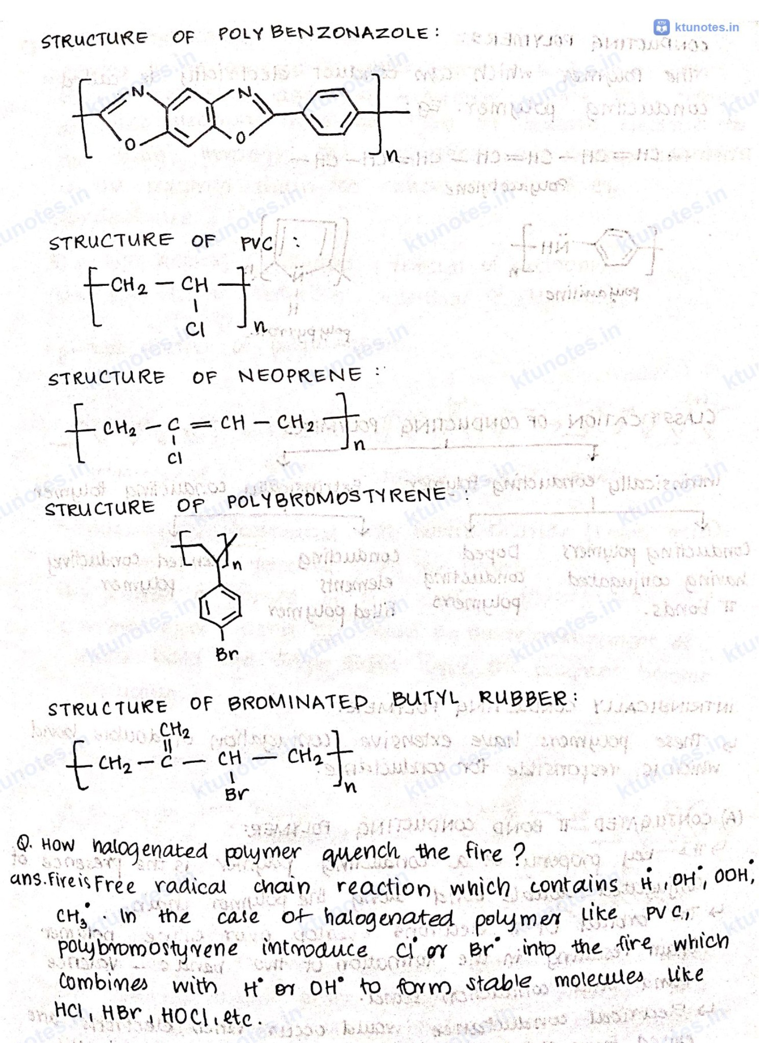 Chemical structure of Polybromostyrene
