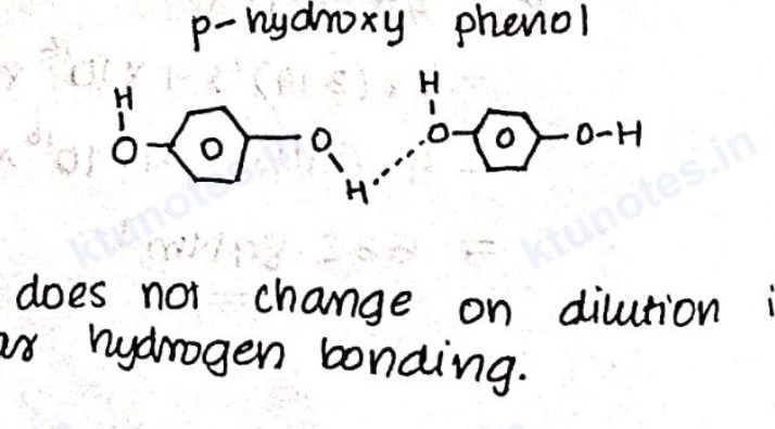Intermolecular hydrogen bonding between para-hydroxyphenol molecules (source figure)