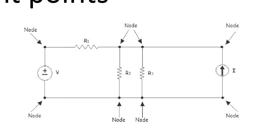 Circuit diagram illustrating nodes